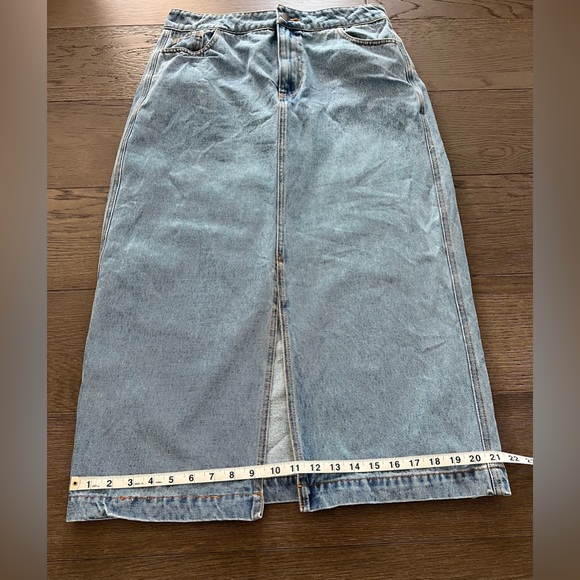 Women’s Velvet Heart Denim Skirt - Paulina midi skirt , large - Picture 5 of 10